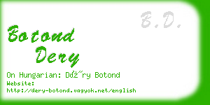 botond dery business card